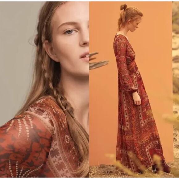 Ranna Gill | Anthropologie | Ceret | Long Maxi Dress | size 2 - Picture 8 of 8